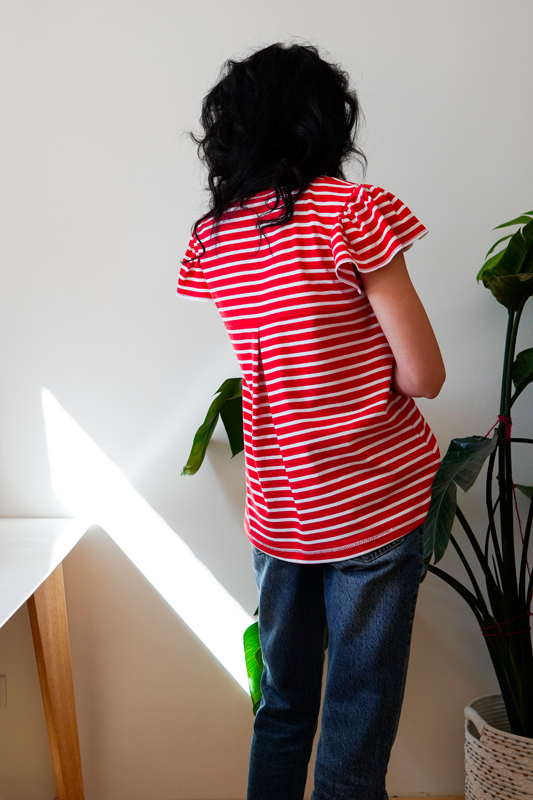 Střih a návod jak ušít dámskou halenku / tuniku s volánovými rukávy