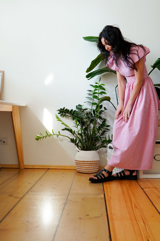 Střih a návod jak ušít dámské maxi šaty