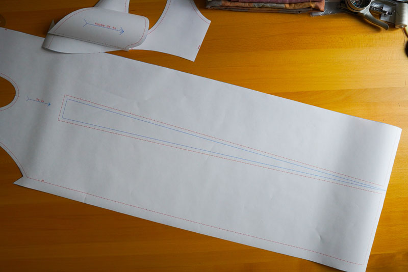 Střih a návod jak ušít pohodlné dámské šaty - střihová příprava