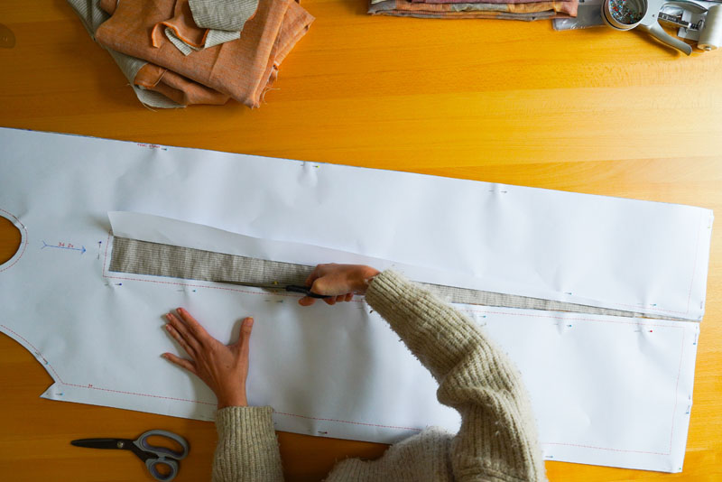 Střih a návod jak ušít pohodlné dámské šaty - střihová příprava