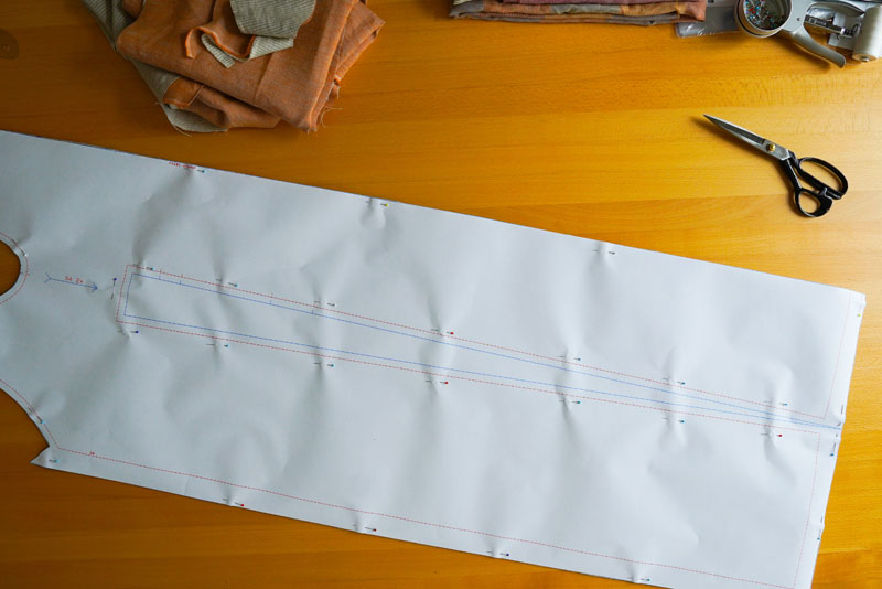 Střih a návod jak ušít pohodlné dámské šaty - střihová příprava