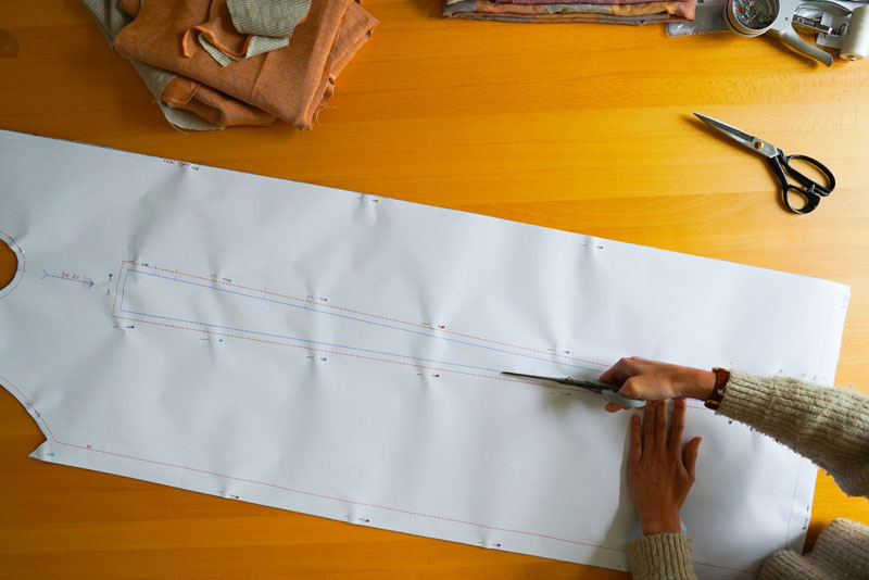 Střih a návod jak ušít pohodlné dámské šaty - střihová příprava