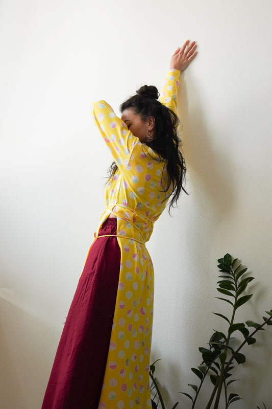 PDF a papírový střih na jednoduché dámské tričkové šaty + podrobný návod na šití krok za krokem