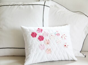 Fotonávod na netradiční patchworkovou hexagonovou aplikaci