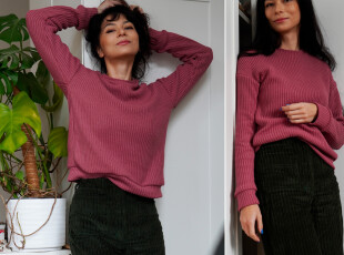 Jak ušít jednoduchý dámský svetr JUST ME (+ střih 32–60)