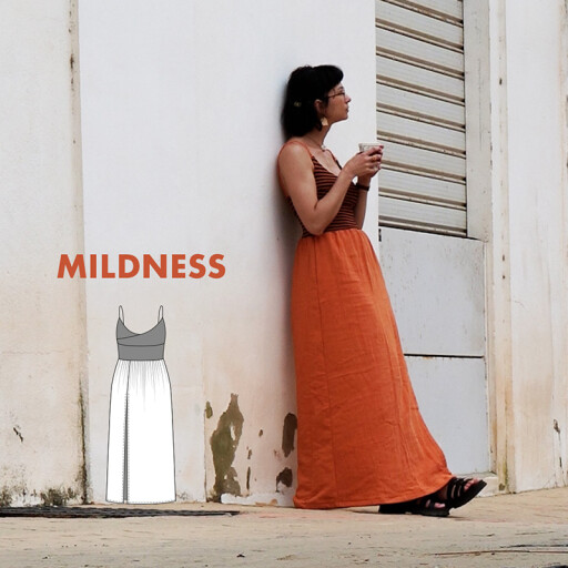 Střih - dámské maxišaty MILDNESS (velikosti 32–60)