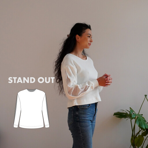 Střih - dámské tričko STAND OUT (velikosti 32–60)