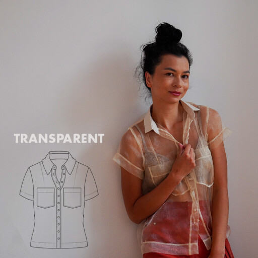Střih - dámská košile TRANSPARENT (velikosti 32–60)