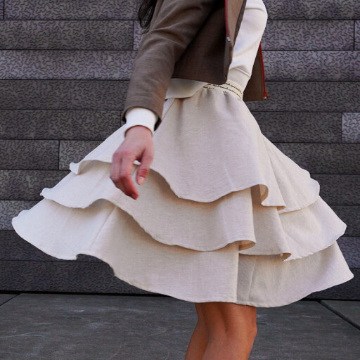 Střih - dámská vrstvená sukně FAIRYTALE (velikosti 32–60)
