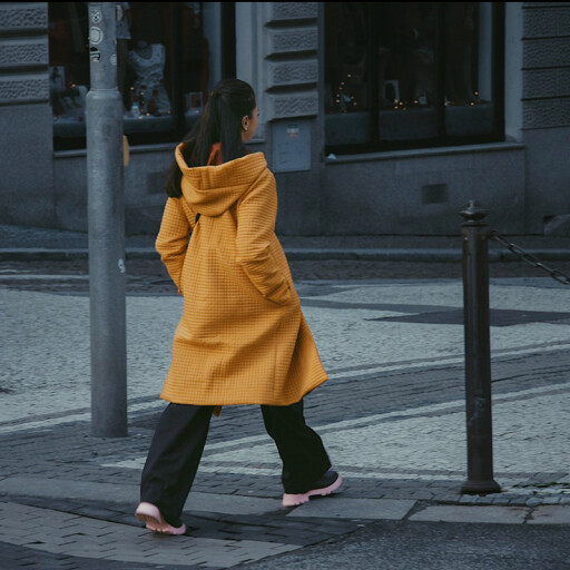 Střih - dámská prodloužená bunda (prošívaný kabát) BOXY (velikosti 32–60)
