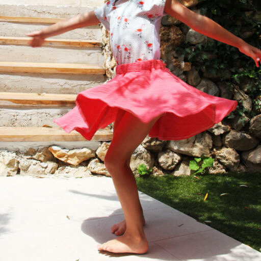 Střih ZDARMA - dětská sukně JUNE (velikosti 80–164)