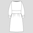 Střih - dámské šaty se sukní se sklady LADYBUG (velikosti 32 - 60)