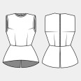 Střih na dámský top PEPLUM (velikosti 32 - 46)