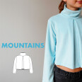 Sada střihů: střih - dámská + dětská crop mikina MOUNTAINS