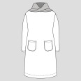 Střih - dámské variabilní šaty s kapucí LIBERTY (velikosti 32–60)