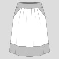 Střih - dětská sukně se sklady PARADISE (velikosti 80 - 164)