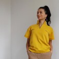 Střih - dámské tričko s límečkem a zipem POLO (velikosti 32–62)