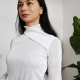Střih - dámské tričko s kříženým stojáčkem ORIGAMI (velikosti 32–60)