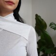 Střih - dámské tričko s kříženým stojáčkem ORIGAMI (velikosti 32–60)