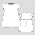 Střih - dětská tunika/halenka WISPY (velikost 98–152)