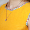 Střih na dámský top s peplum volánem
