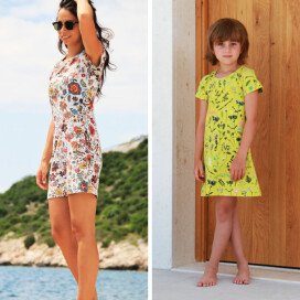 Sada střihů (střih - dětské + dámské jednoduché šaty)