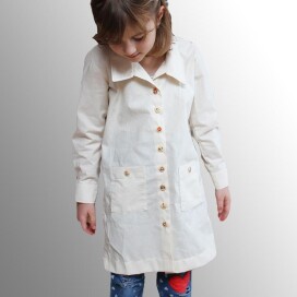 Střih na jednoduchou dětskou košili START (halenu / kabátek / plášť)