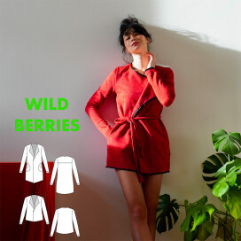 Střih na dámský cardigan WILD BERRIES (velikosti 32–60)