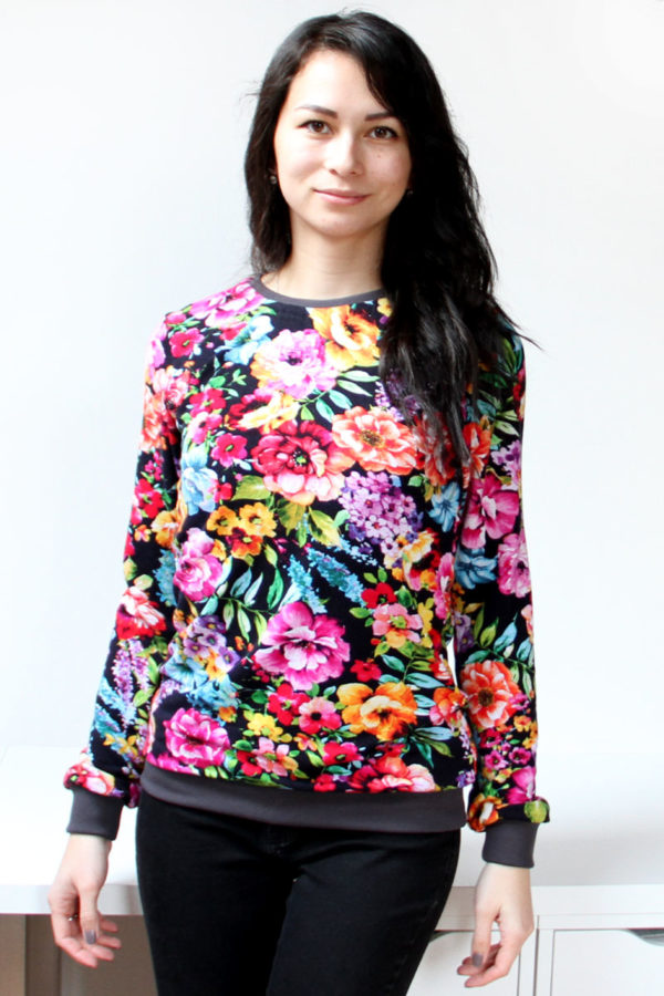 Jednoduchý střih na dámskou mikinu BASIC