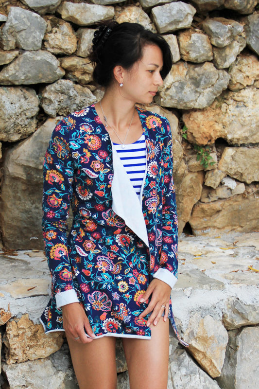 Jednoduchý střih na dámský cardigan RAW EDGE