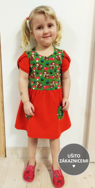 Střih na dětské šaty Flóra