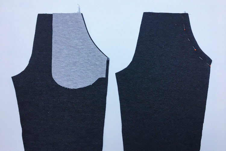 Střih na dětské tepláky se sedlem a kapsami - návod jak ušít tepláky krok za krokem