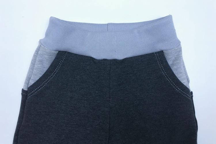 Střih na dětské tepláky se sedlem a kapsami - návod jak ušít tepláky krok za krokem