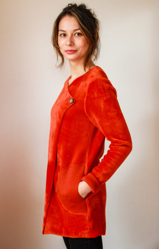 Střih na dámský cardigan (oboustranný)