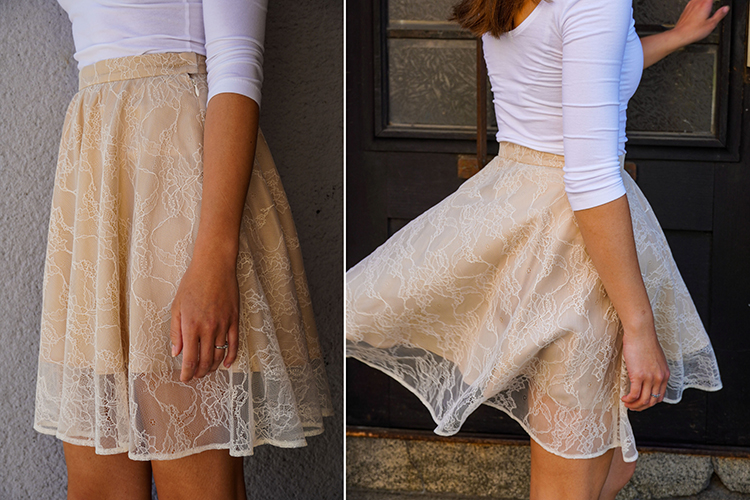 How to sew women's lace skirt with lining - Picolly.com