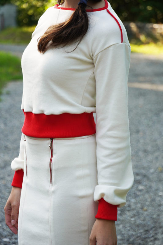 Sada střih - střih na pohodlný dámský kostýmek - tričko+ sukně