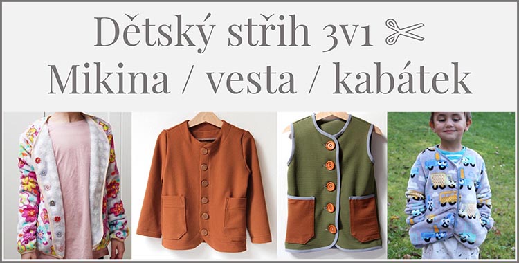 Dětská mikina - střih