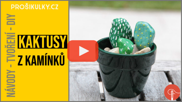 Malované kameny - kaktusy (jednoduché DIY)