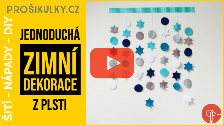 Jednoduchá dekorace z filcu / plsti (vhodné pro zpracování zbytků materiálů)