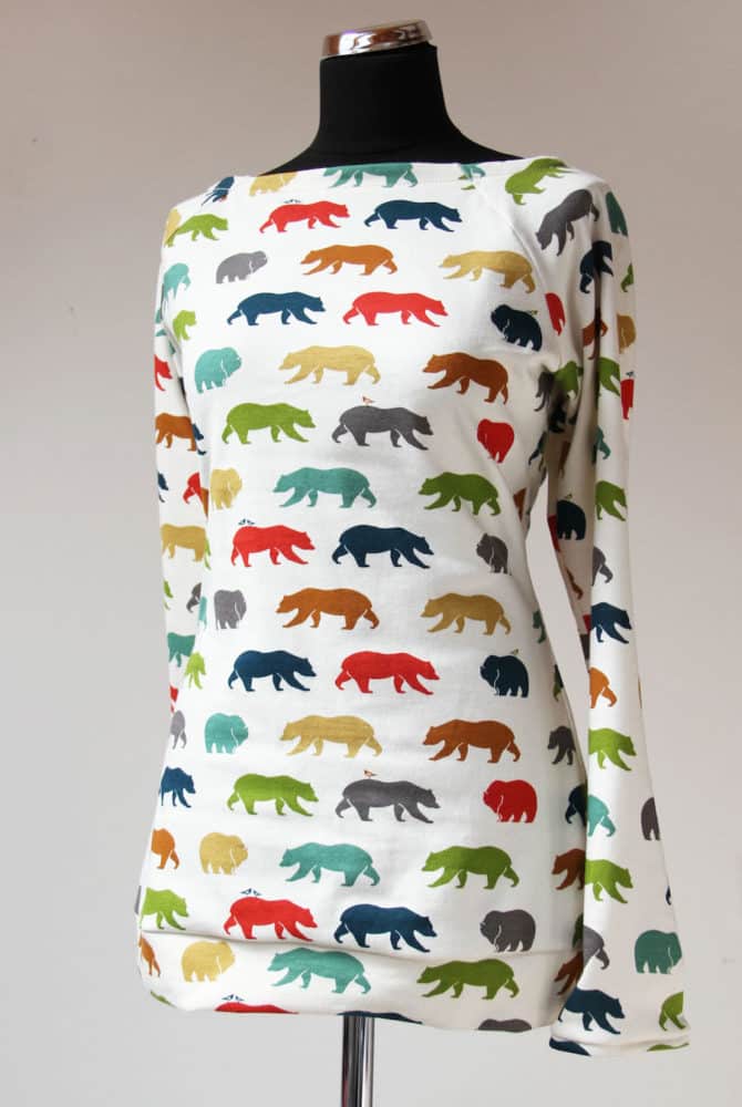 Střih - dámská raglánová mikina