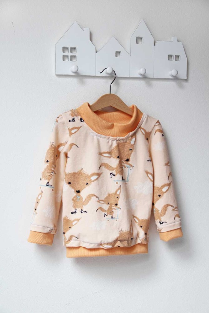 Dětské triko s dlouhým rukávem - střih a návod na šití