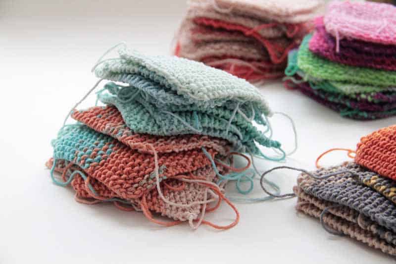 Projekt leden / únor 2017 - ručně pletená deka ve stylu patchwork