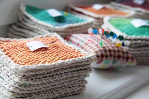 Projekt leden / únor 2017 - ručně pletená deka ve stylu patchwork