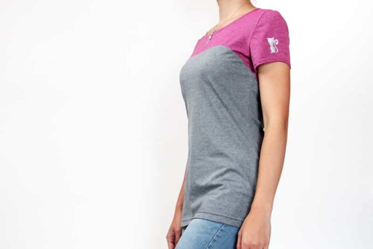 Střih na dámské sportovní tričko